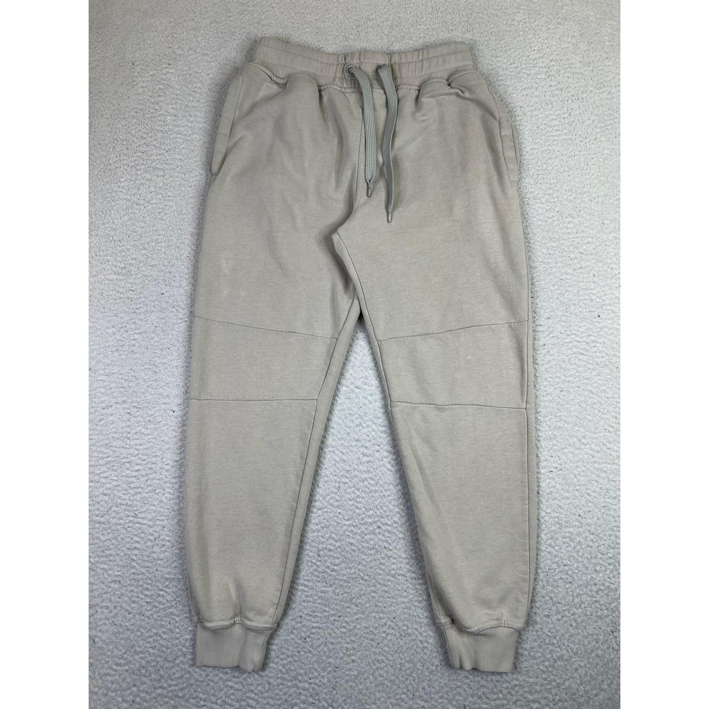 CSG Champs Sports Gear Joggers Mens Medium Beige Fleece Sweatpants RN 69778